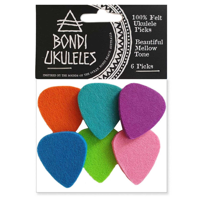 Felt Ukulele Picks - 6 Pack