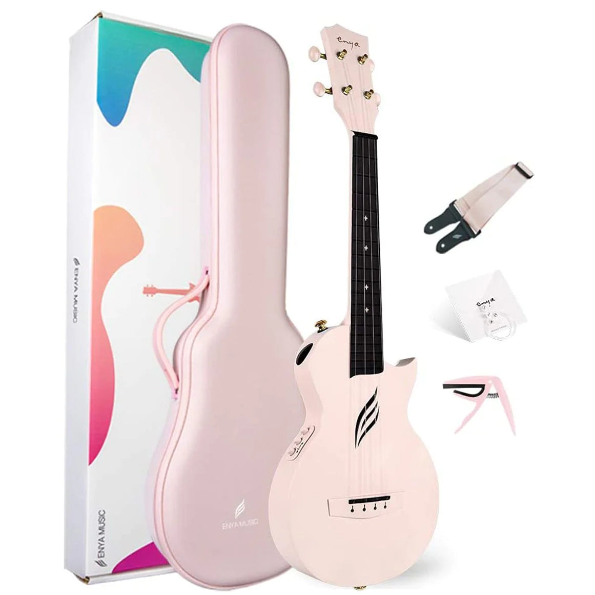 Enya Nova U Carbon Concert Ukulele Electric Pink Bondi Ukuleles