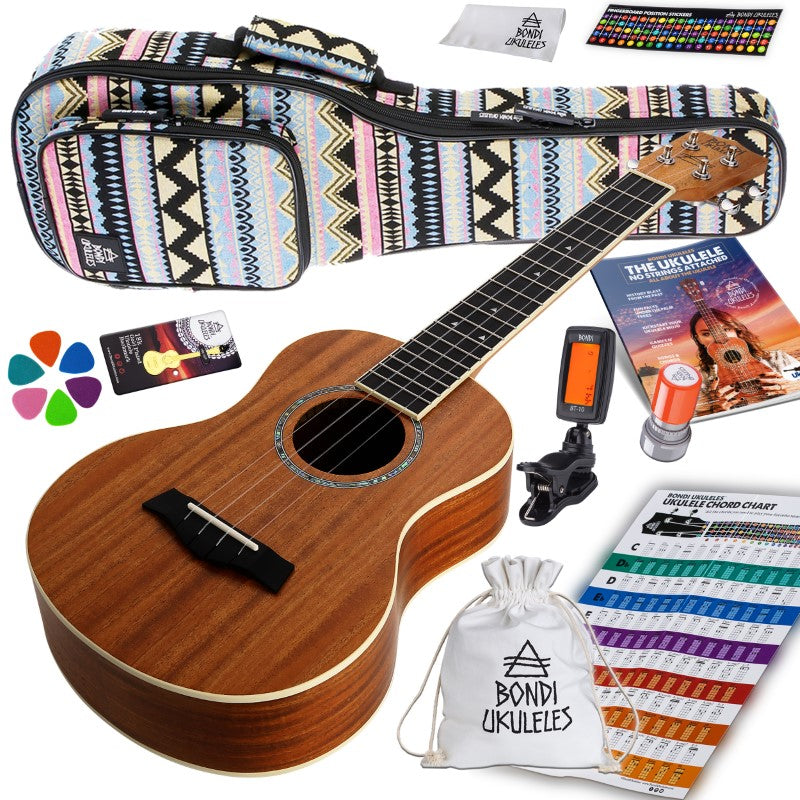 Bondi Starter Kit Arcadia Mahogany Tenor Ukulele Bundle
