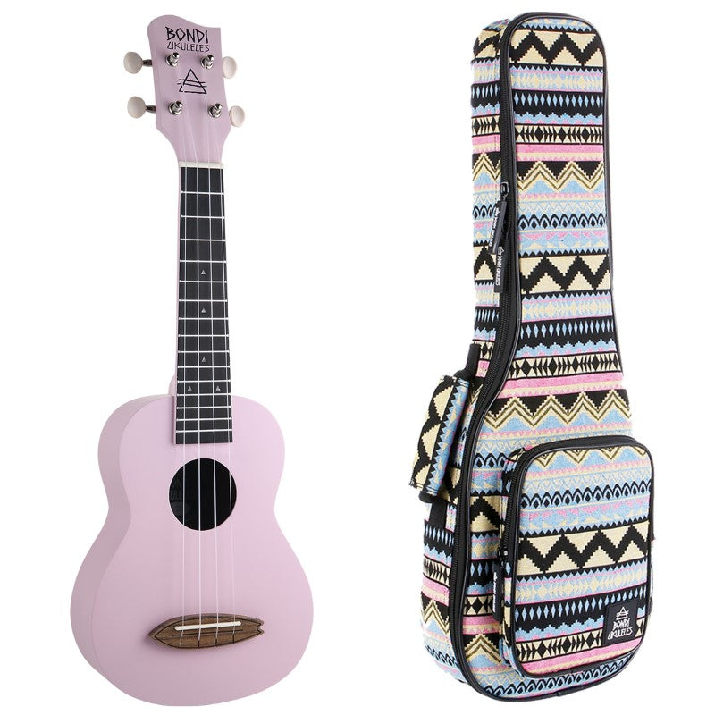 Bondi Surf Soprano Mahogany Ukulele Lit Kit Spirit Purple