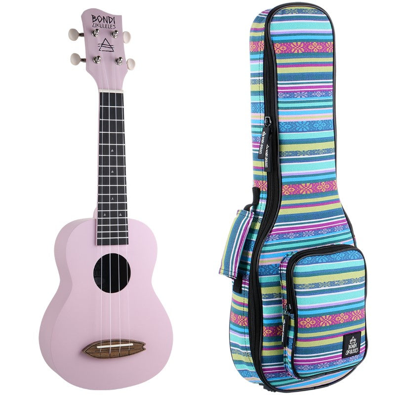 Bondi Surf Soprano Mahogany Ukulele Lit Kit Spirit Purple