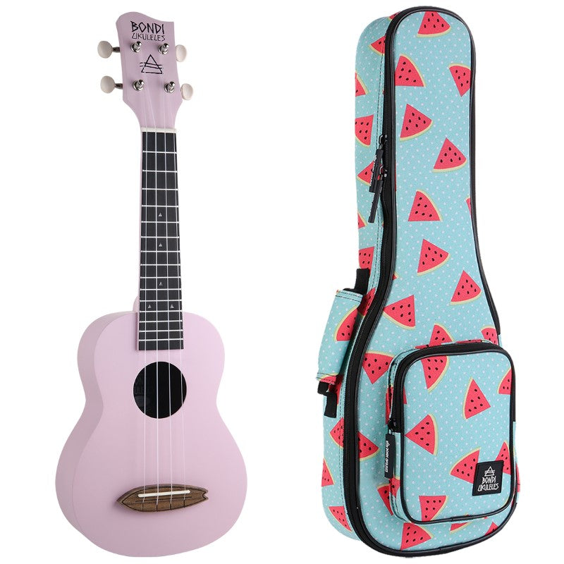 Bondi Surf Soprano Mahogany Ukulele Lit Kit Spirit Purple