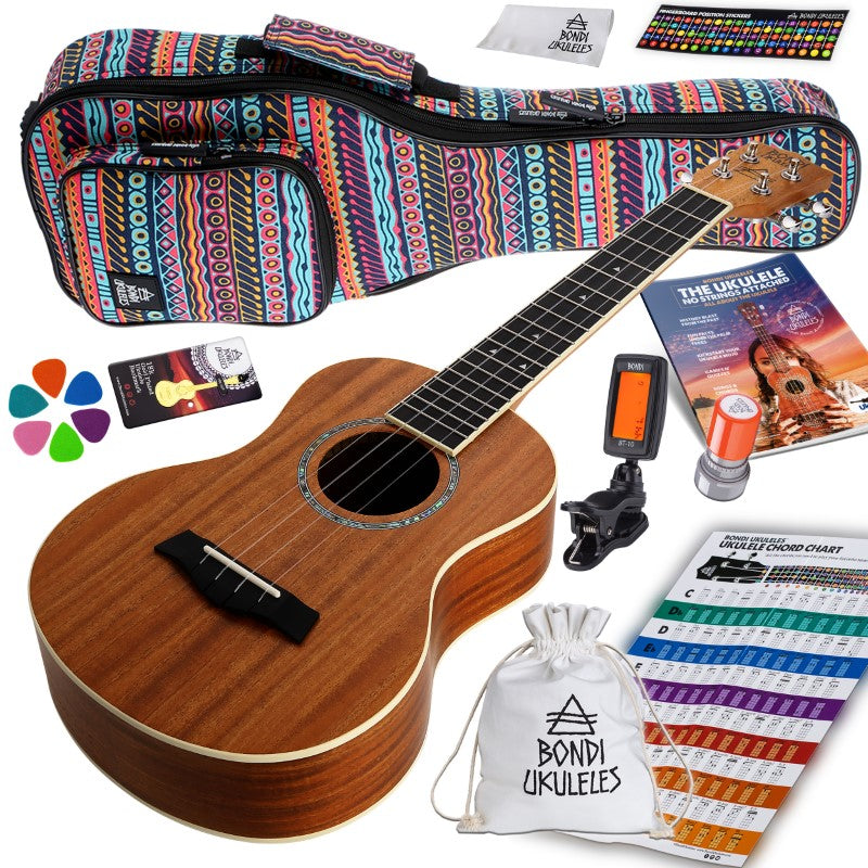 Bondi Starter Kit Arcadia Mahogany Tenor Ukulele Bundle