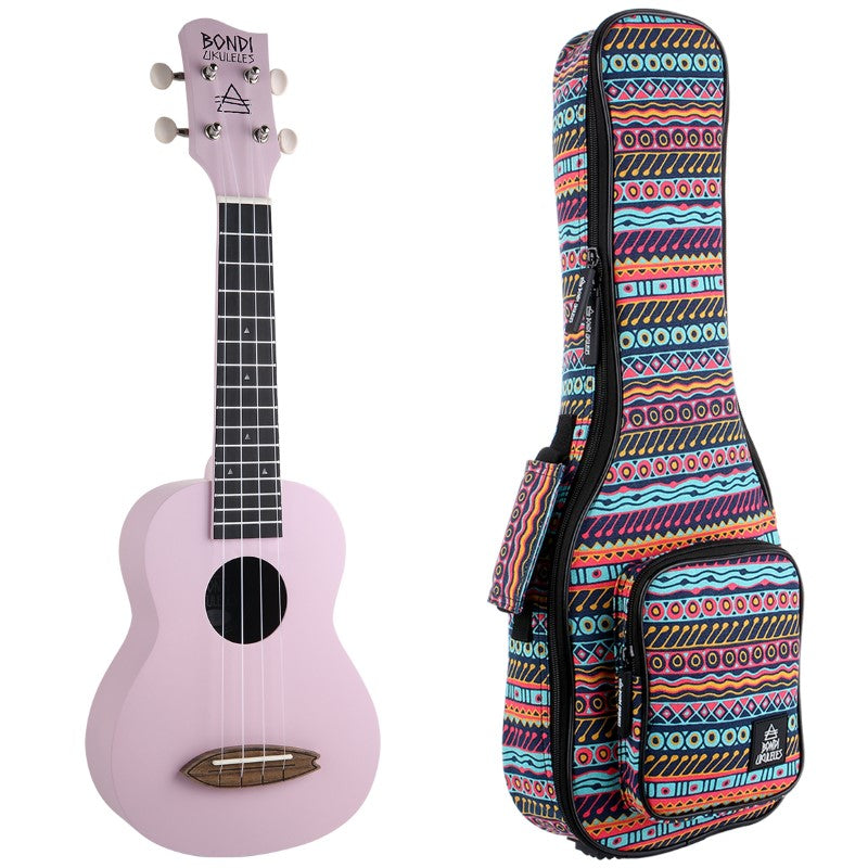 Bondi Surf Soprano Mahogany Ukulele Lit Kit Spirit Purple