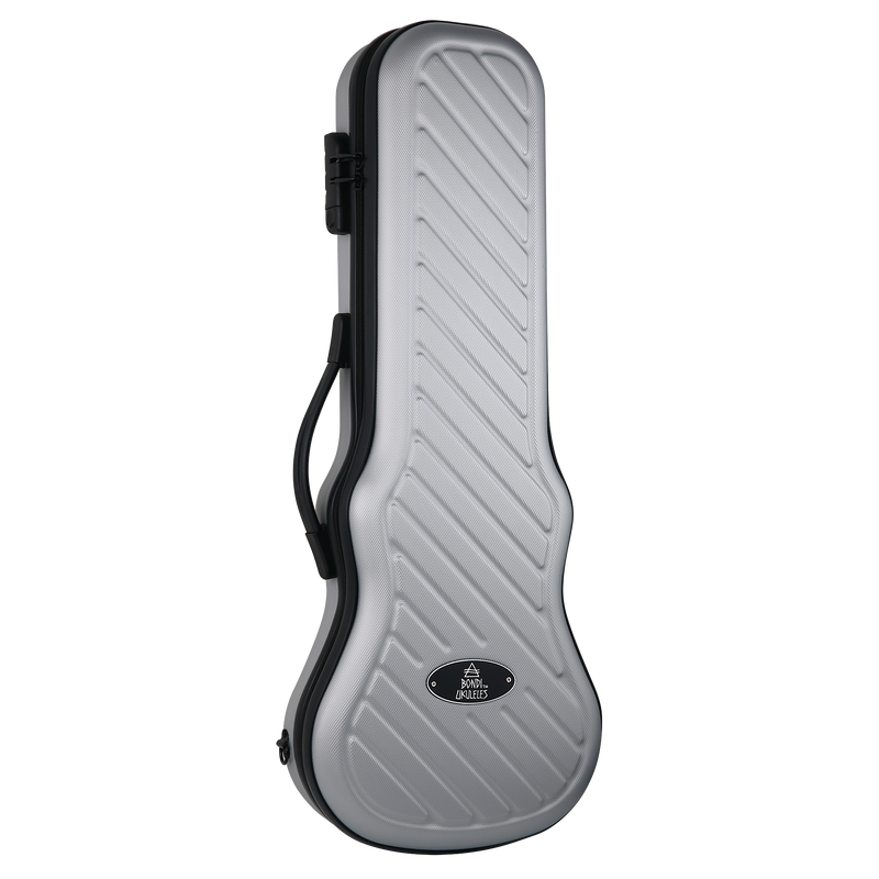 Bondi Shock-Rock Concert Ukulele Hard Case - Silver