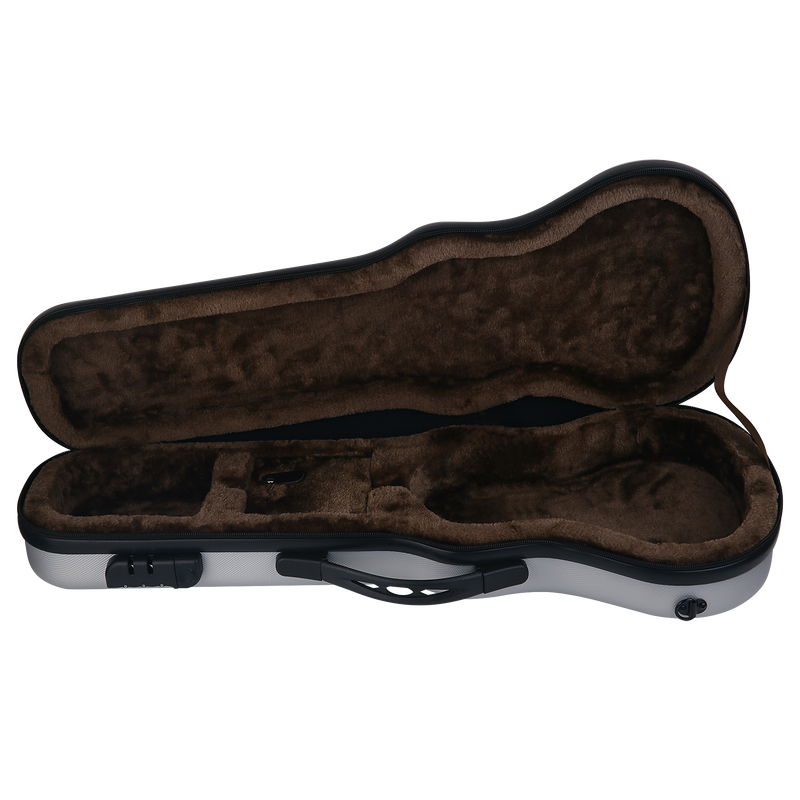 Bondi Shock-Rock Concert Ukulele Hard Case - Silver