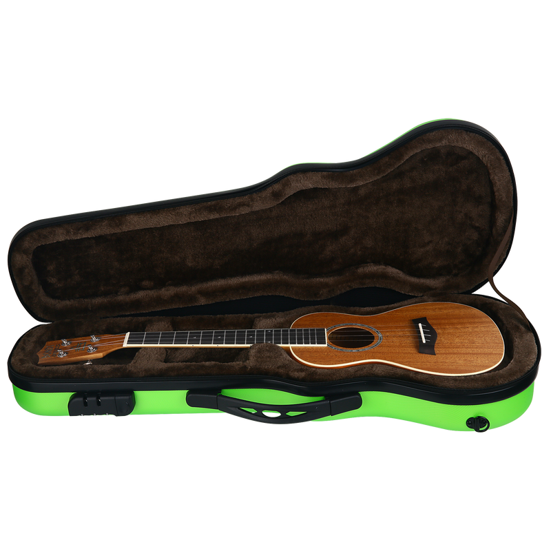 Bondi Shock-Rock Tenor Ukulele Hard Case- Green