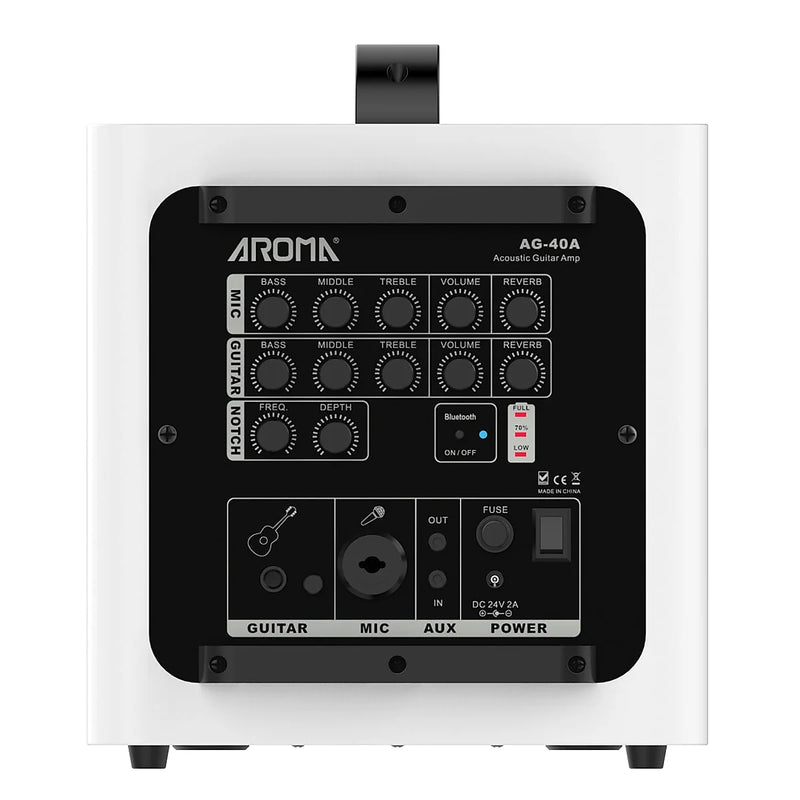 Aroma AG-40A Rechargeable Amplifier 40W White