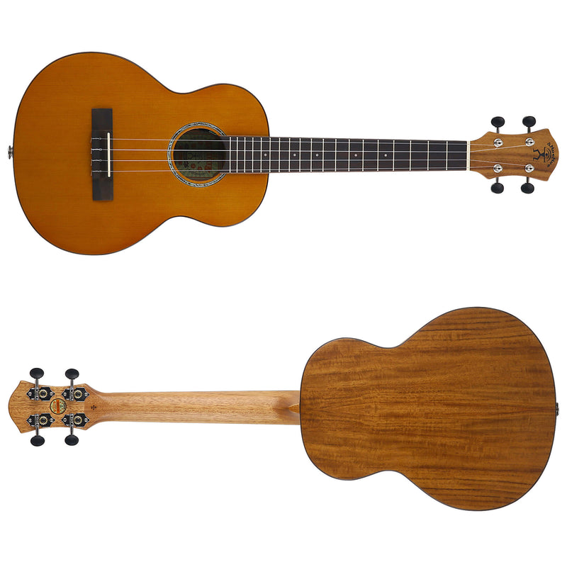 aNueNue Hawaiian Dream Solid Cedar Tenor Electric Ukulele T4E