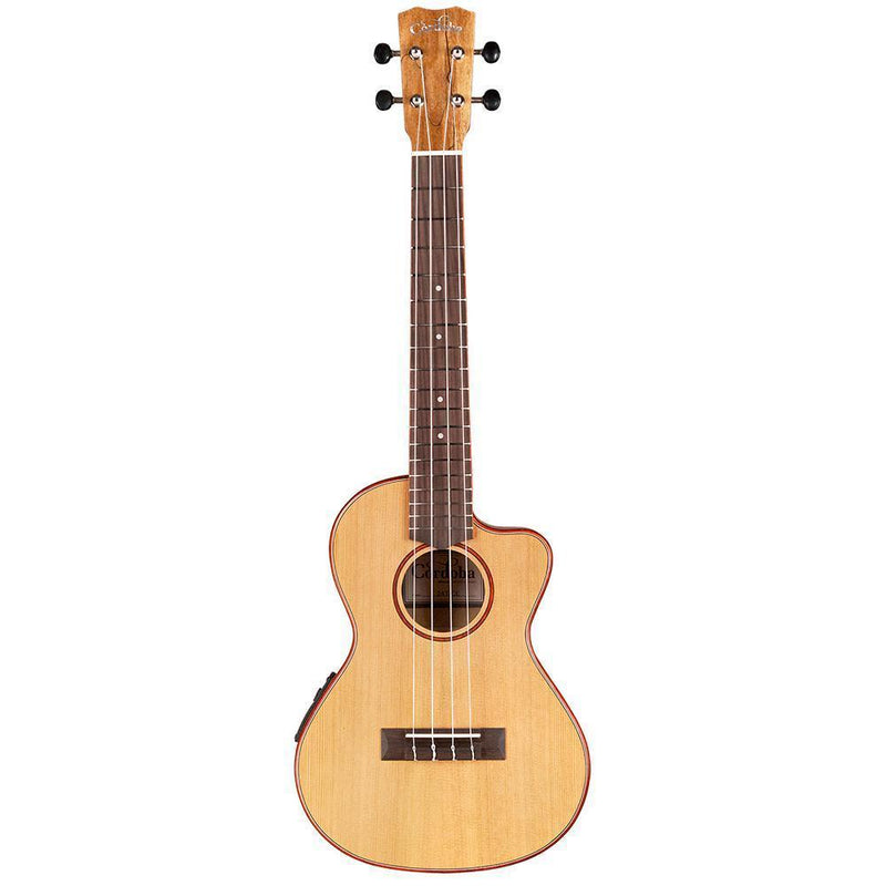 Cordoba 24T-CE Spruce & Spalted Maple Tenor Electric Ukulele