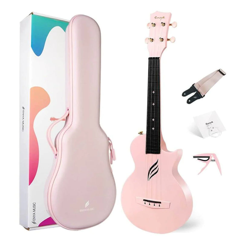 Enya Nova U Carbon Concert Pink Electric Ukulele