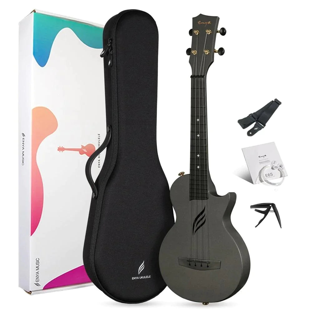 Enya Nova U Carbon Tenor Pro Ukulele - Electric - Black – Bondi 