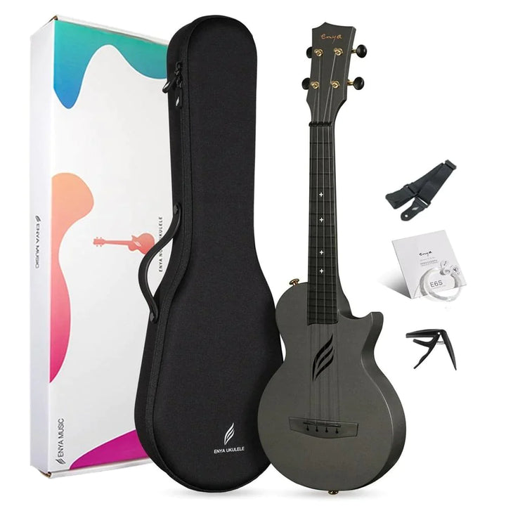 Enya Nova U Carbon Tenor Pro Ukulele - Electric - Black – Bondi