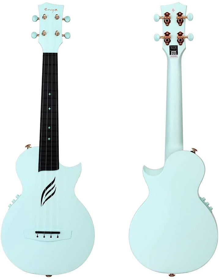 Enya Nova U Carbon Concert Ukulele - Electric - Blue