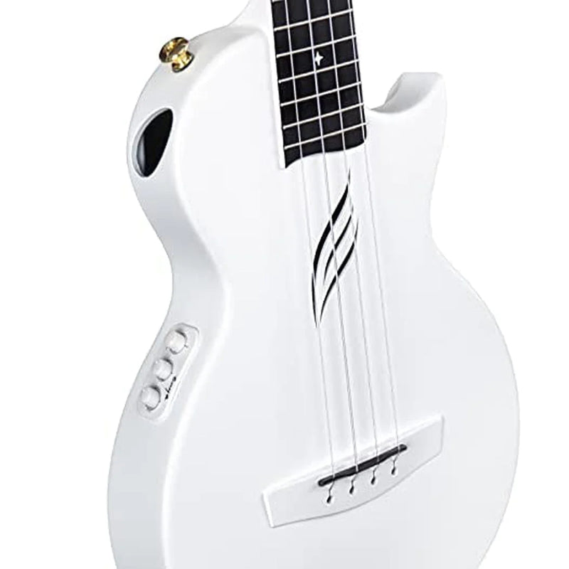 Enya Nova U Carbon Concert Ukulele - Electric - White
