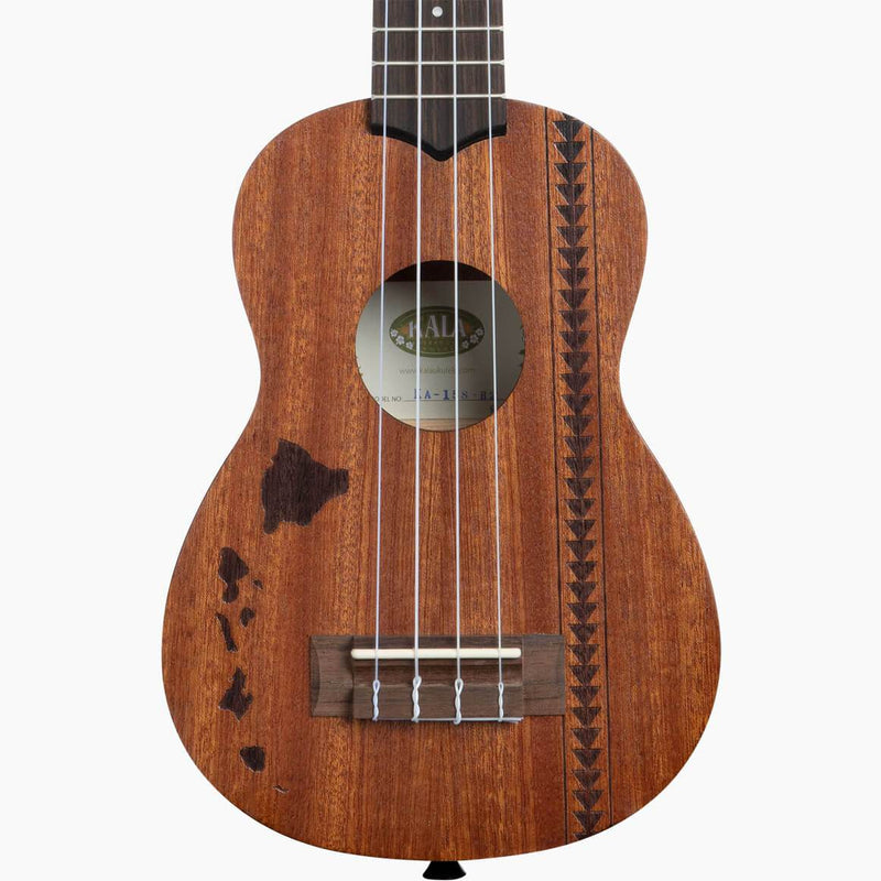 Kala Satin Mahogany Hawaiian Tattoo Soprano Ukulele