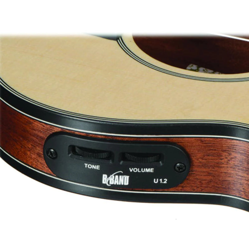 Kala Solid Spruce Travel Tenor Electric Ukulele
