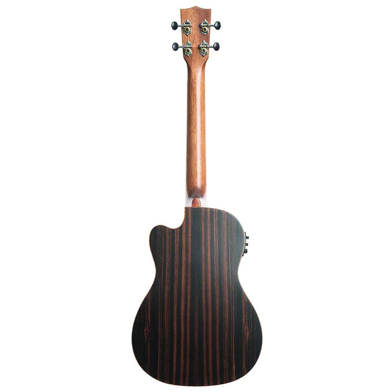 Kala Spruce and Striped Ebony Baritone Electric Ukulele