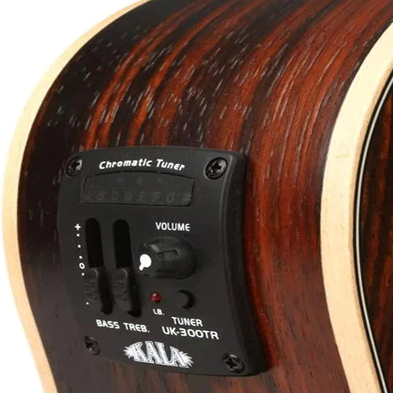 Kala Striped Ebony Tenor Electric Ukulele