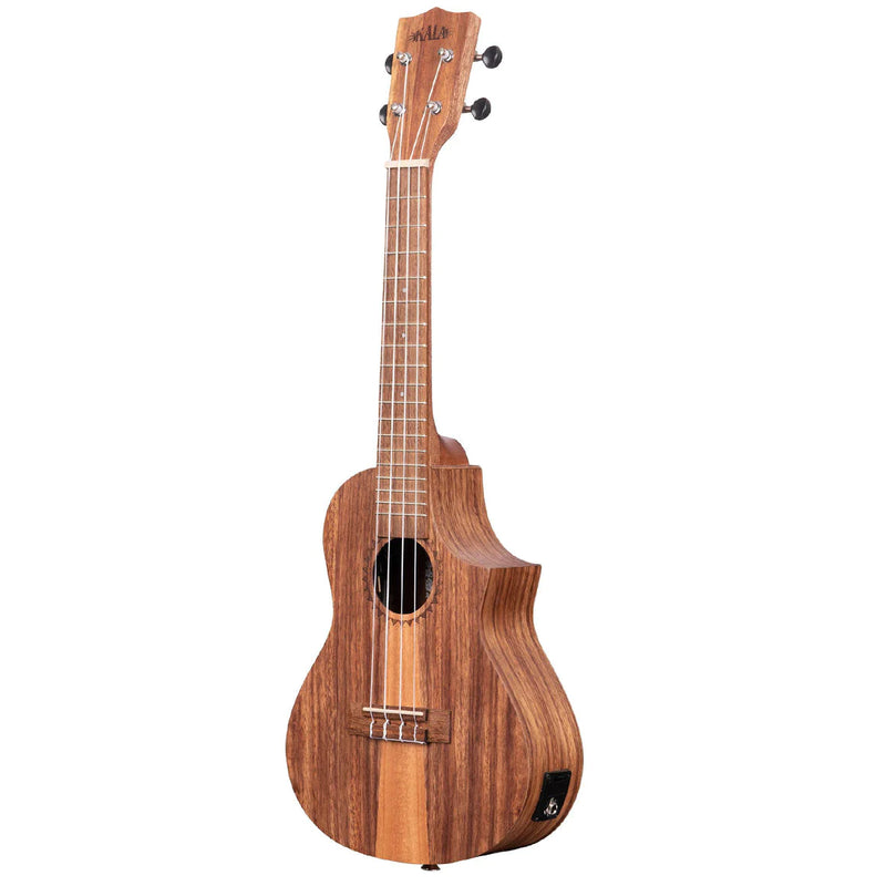 Kala Teak Tri-Top Cutaway Concert Electric Ukulele