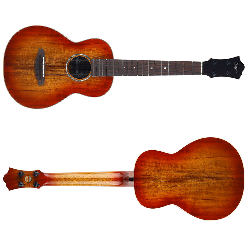 aNueNue Singer Ice Tea Sunburst Hawaiian Koa Tenor RT1K Ukulele