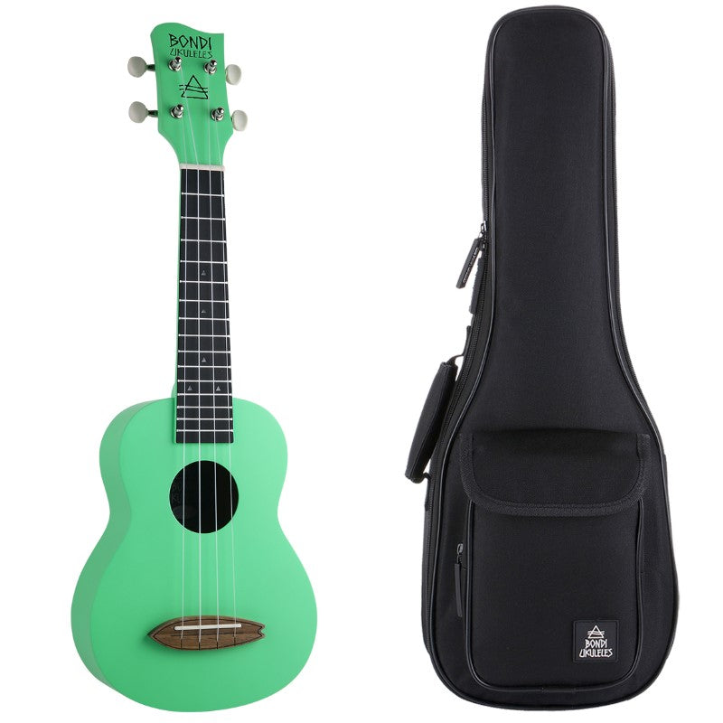 Bondi Surf Soprano Mahogany Ukulele Lit Kit Summer Green