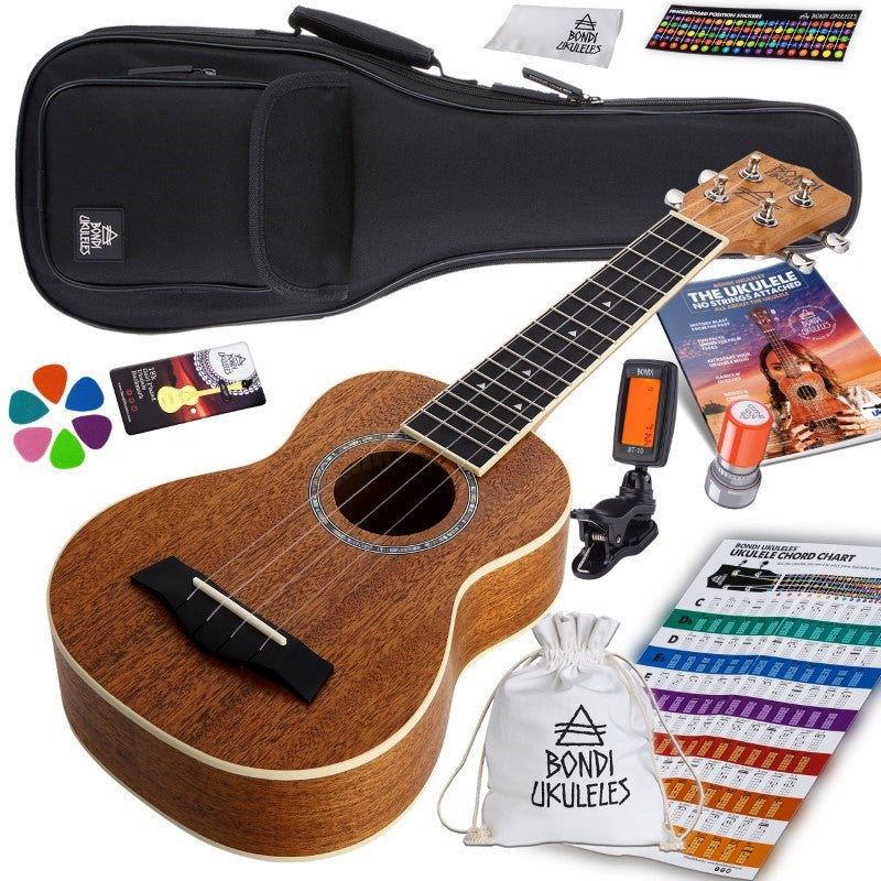 Arcadia Mahogany Soprano Ukulele Bundle Bondi Ukuleles