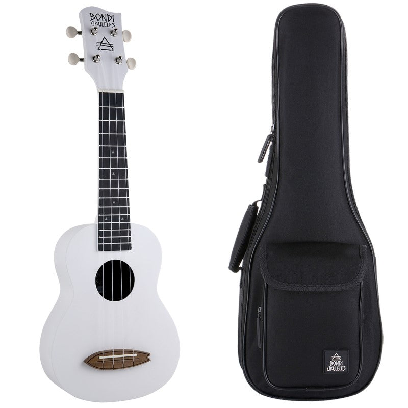 Bondi Surf Soprano Mahogany Ukulele Lit Kit Oxford White