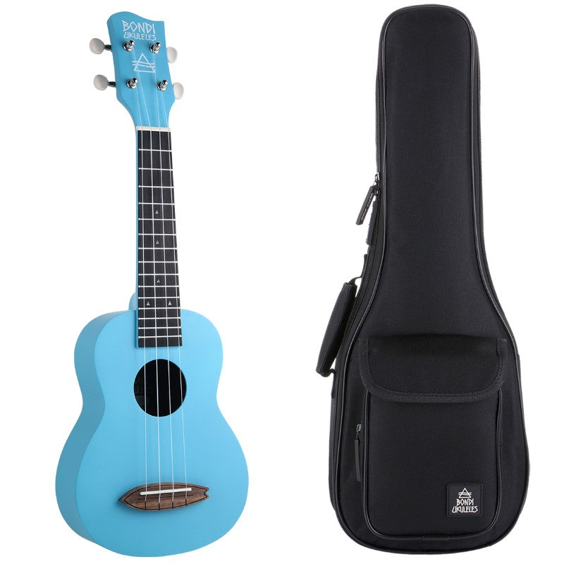 Bondi Surf Soprano Mahogany Ukulele Lit Kit Tahitian Blue