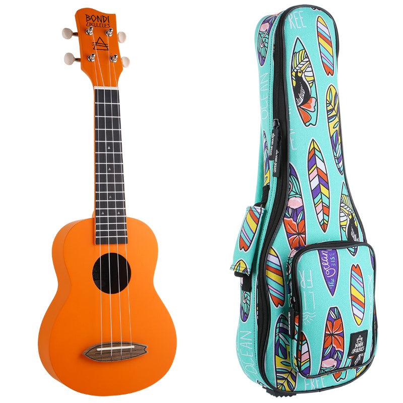 Bondi Surf Soprano Mahogany Ukulele Lit Kit Fire Mojito