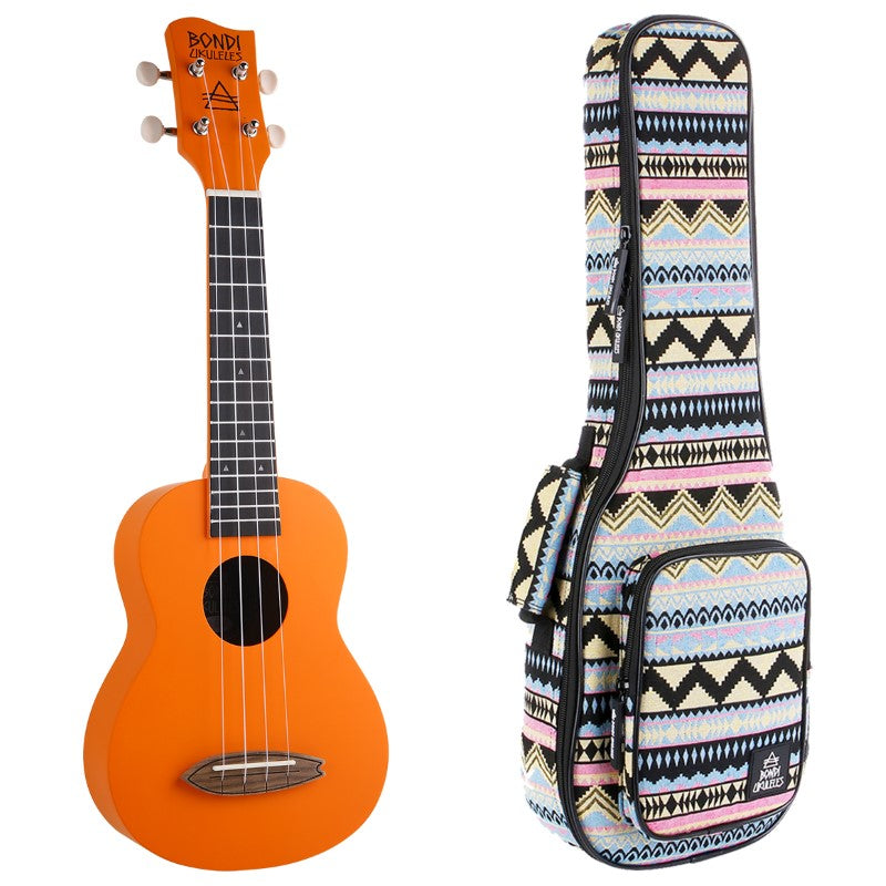 Bondi Surf Soprano Mahogany Ukulele Lit Kit Fire Mojito