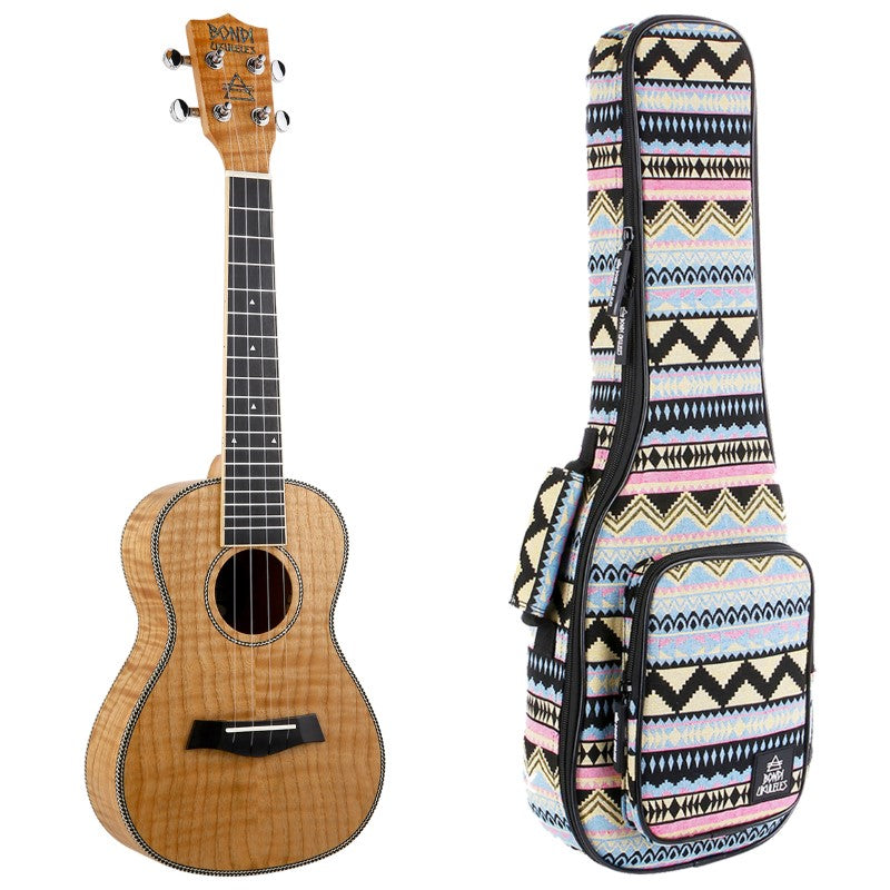 Bondi Tiger Oak Concert Ukulele Left-Handed