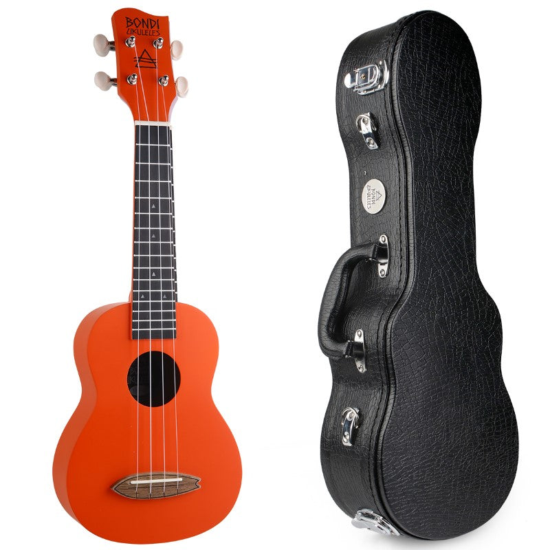 Bondi Surf Soprano Mahogany Ukulele Lit Kit Intrepid Red