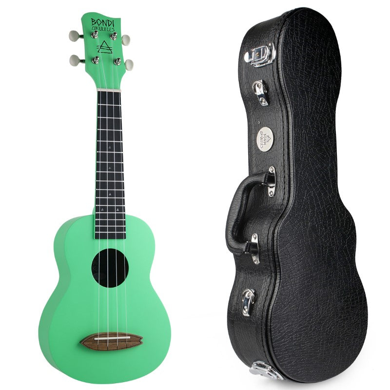 Bondi Surf Soprano Mahogany Ukulele Lit Kit Summer Green