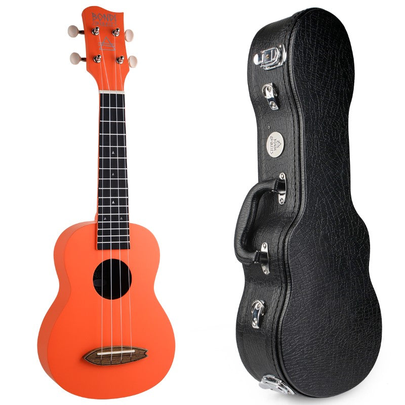 Bondi Surf Soprano Mahogany Ukulele Lit Kit Spiced Coral