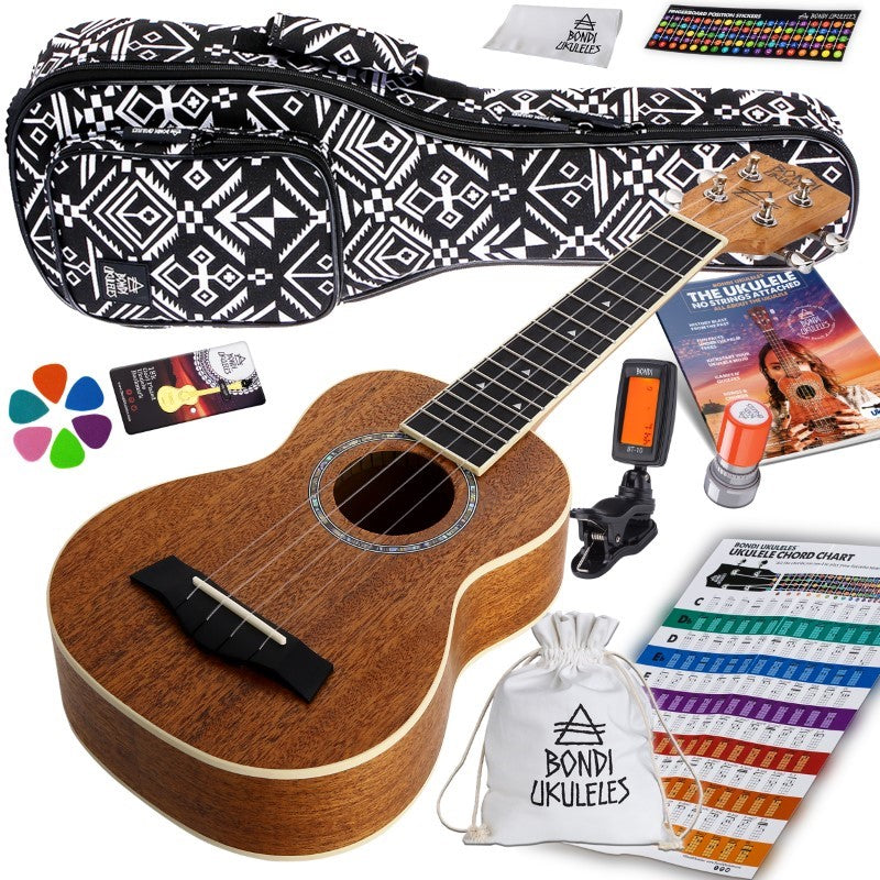 Bondi Starter Kit Arcadia Mahogany Soprano Ukulele Bundle