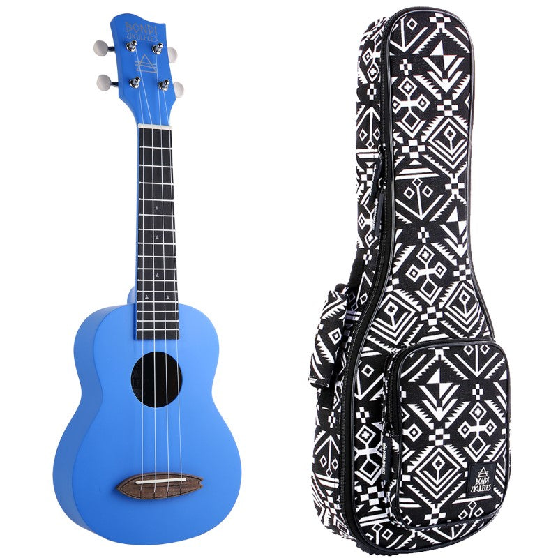 Bondi Surf Soprano Mahogany Ukulele Lit Kit Marine Blue