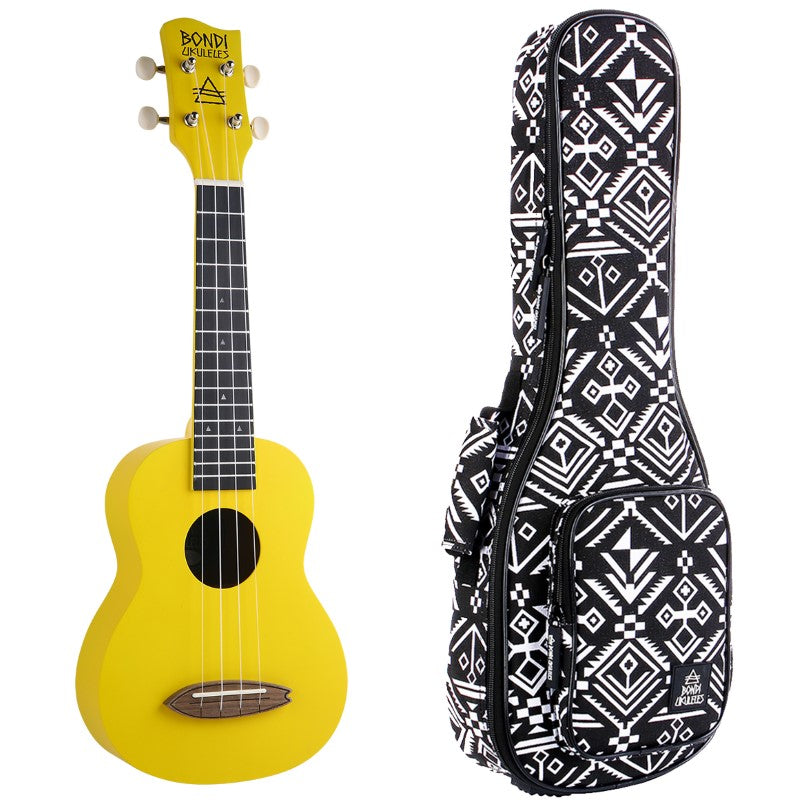 Bondi Surf Soprano Mahogany Ukulele Lit Kit Aspen Gold
