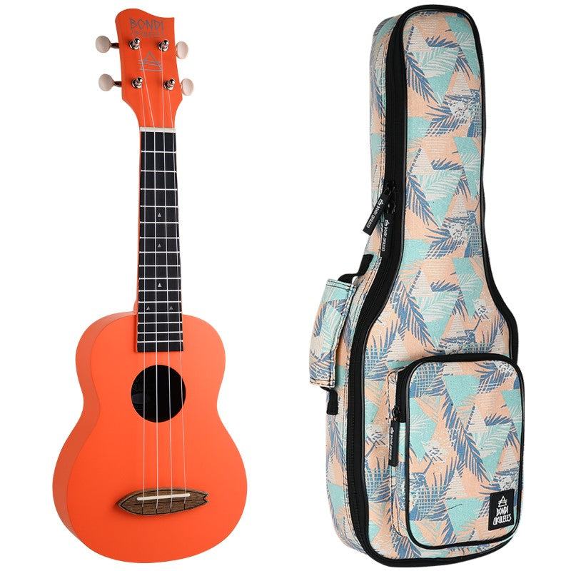 Bondi Surf Soprano Mahogany Ukulele Lit Kit Spiced Coral