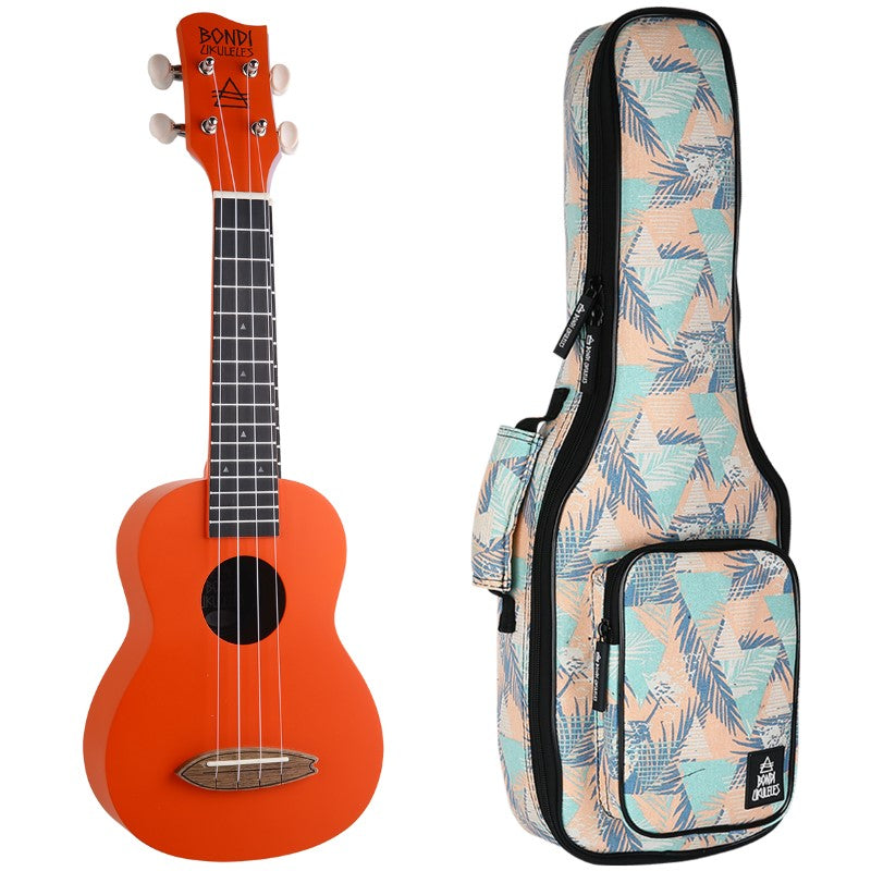 Bondi Surf Soprano Mahogany Ukulele Lit Kit Intrepid Red