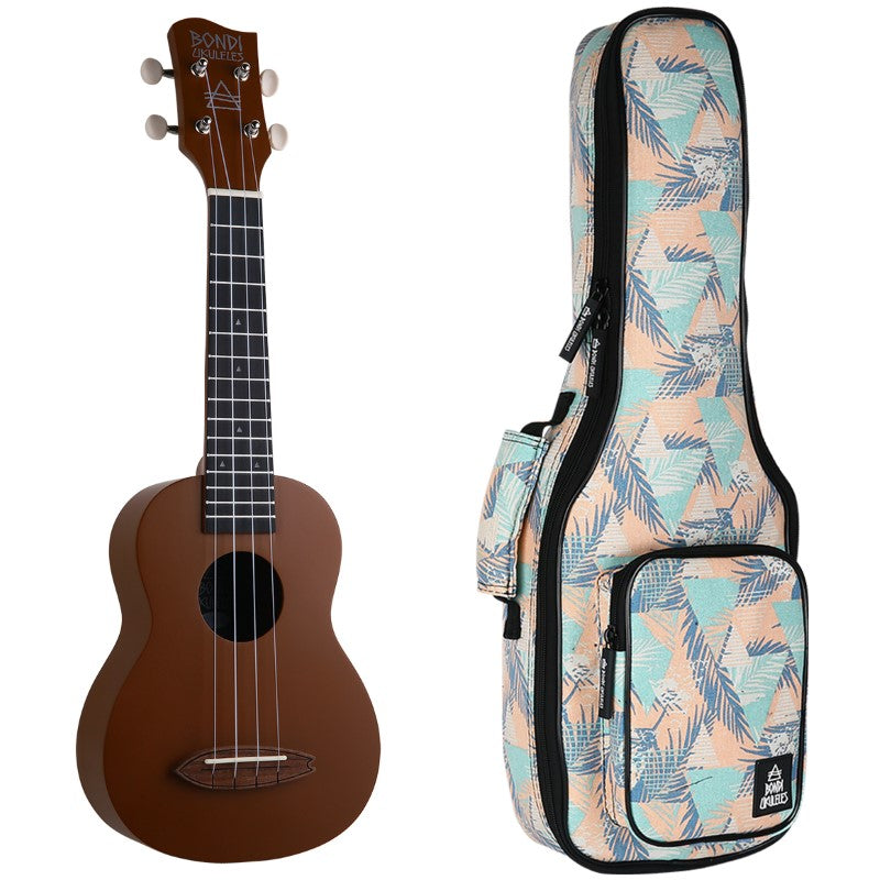 Bondi Surf Soprano Mahogany Ukulele Lit Kit Bermuda Brown