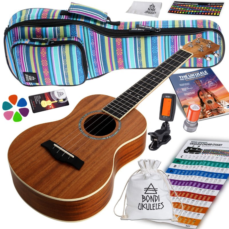 Bondi Starter Kit Arcadia Mahogany Tenor Ukulele Bundle