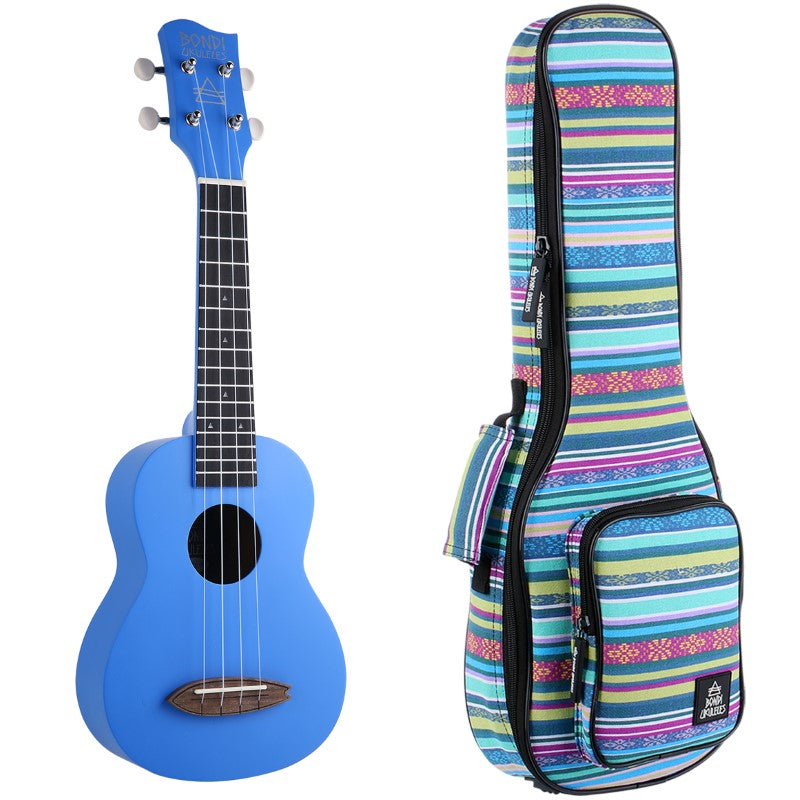 Bondi Surf Soprano Mahogany Ukulele Lit Kit Marine Blue