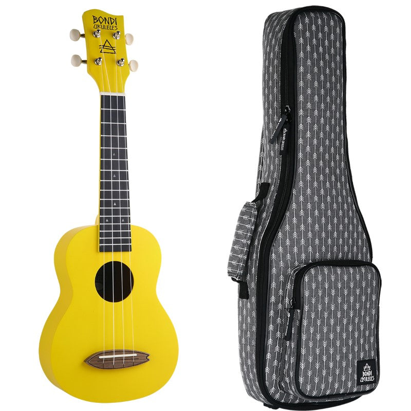 Bondi Surf Soprano Mahogany Ukulele Lit Kit Aspen Gold