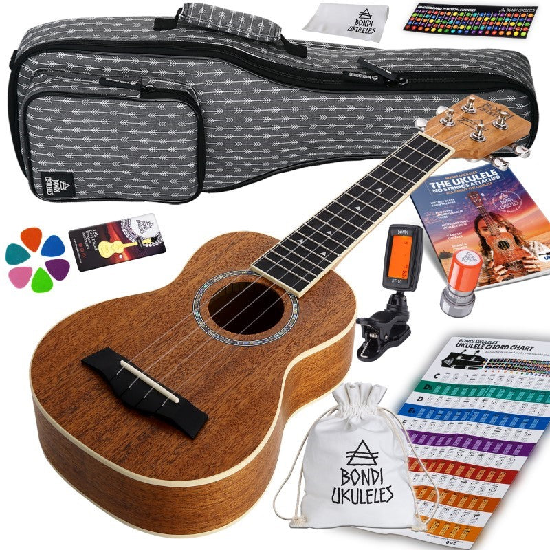 Bondi Starter Kit Arcadia Mahogany Soprano Ukulele Bundle