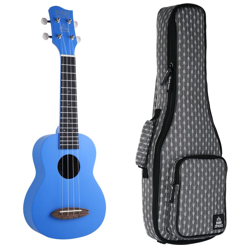 Bondi Surf Soprano Mahogany Ukulele Lit Kit Marine Blue