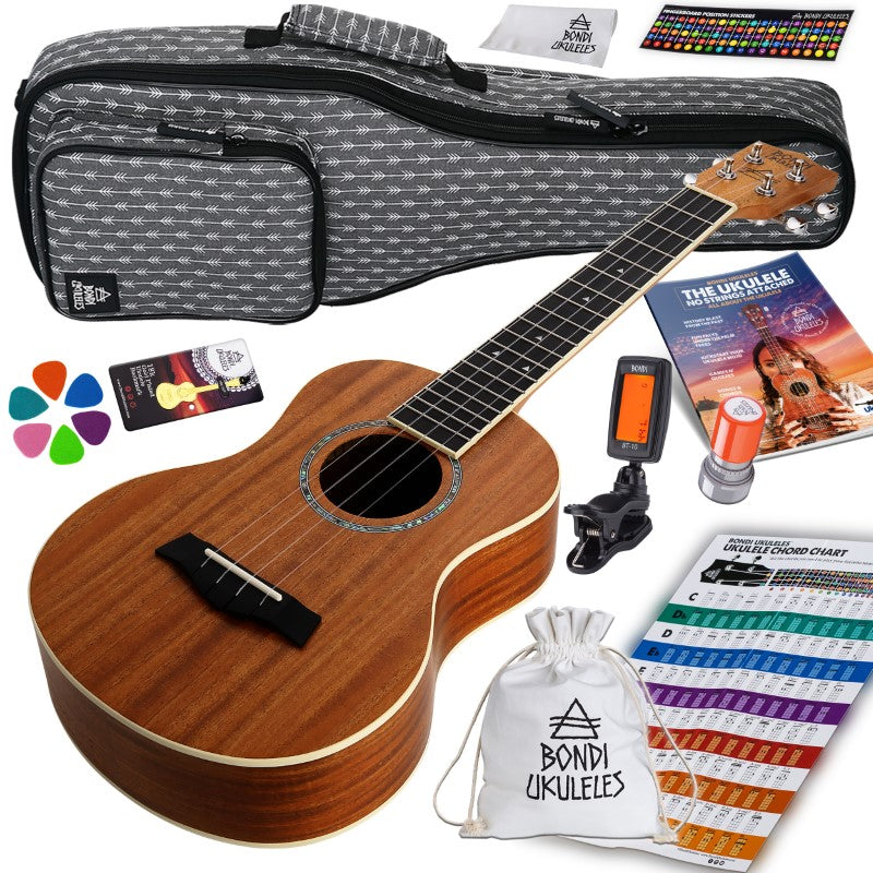 Bondi Starter Kit Arcadia Mahogany Tenor Ukulele Bundle