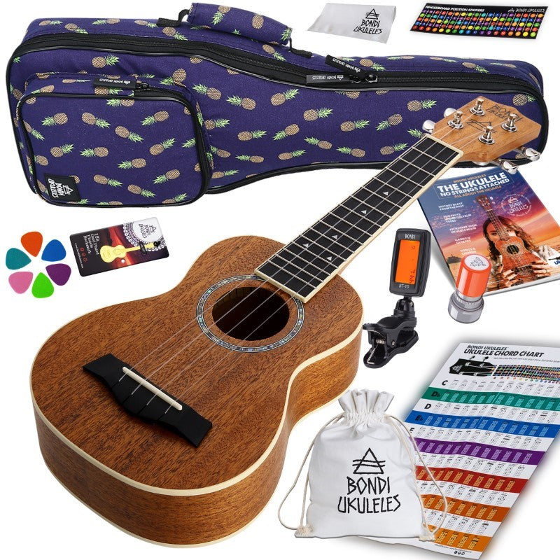 Bondi Starter Kit Arcadia Mahogany Soprano Ukulele Bundle