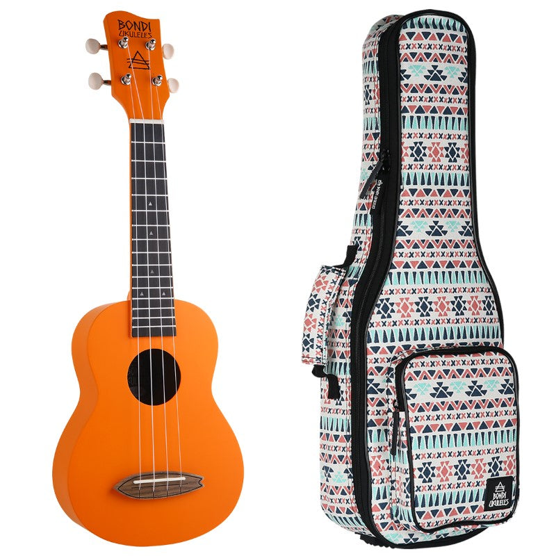 Bondi Surf Soprano Mahogany Ukulele Lit Kit Fire Mojito