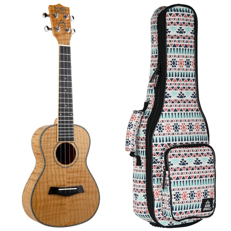 Bondi Tiger Oak Concert Ukulele Left-Handed